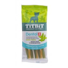 Titbit Dental+ Лакомый кусочек / Лакомство Титбит для собак Мелких пород Палочка витая с Сыром