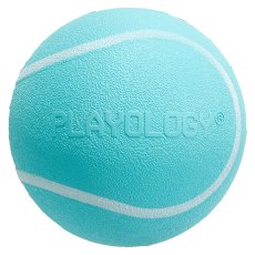 Playology Squeaky Chew Ball / Игрушка Плэйолоджи для собак хрустящий жевательный мяч с пищалкой и с ароматом арахиса Голубой