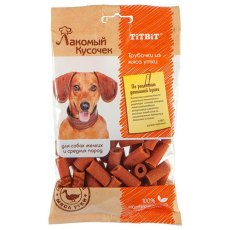 Titbit / Лакомство Титбит для собак Лакомый кусочек Трубочки из мяса Утки