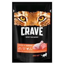 Crave Adult Cat Chicken / Беззерновые Паучи Крэйв для взрослых кошек Курица (цена за упаковку)