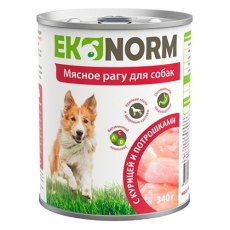 Ekonorm / Консервы Эконорм для собак Мясное рагу с Курицей и потрошками (цена за упаковку)