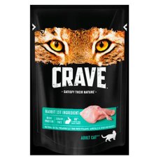 Crave Adult Cat Rabbit / Беззерновые Паучи Крэйв для взрослых кошек Кролик (цена за упаковку)