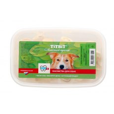 Titbit Лакомый кусочек / Лакомство Титбит для собак Роллы из кожи с начинкой банка пластиковая 3,3 л