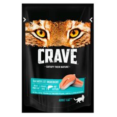 Crave Adult Cat Salmon / Беззерновые Паучи Крэйв для взрослых кошек Лосось (цена за упаковку)