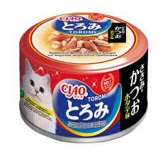Inaba Ciao Toromi / Консервы Инаба для кошек Куриное филе с тунцом кацуо со вкусом морского гребешка в бульоне (цена за упаковку, Китай)