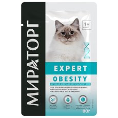 Мираторг Expert Obesity / Влажный корм Паучидля взрослых кошек всех пород при избыточном весе и ожирении Бережная забота об оптимальном весе