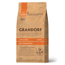 Grandorf Holistic & Hypoallergenic Junior Medium Maxi Lamb & Turkey / Сухой корм Грандорф Низкозерновой для Юниоров Средних и Крупных пород Ягненок Индейка