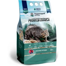Территория Лесные ягоды Комкующийся наполнитель для кошачьего туалета Древесный