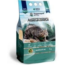 Территория Хвойный лес Комкующийся наполнитель для кошачьего туалета Древесный