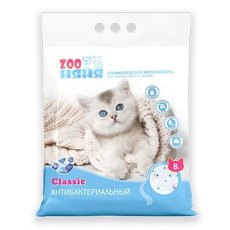 Zоо Няня Classic Антибактериальный / Впитывающий наполнитель Зоо Няня для кошачьего туалета Силикагелевый