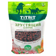 Titbit / Лакомство Титбит для собак всех пород Хрустящий завтрак Баранина Тыква Морковь Зелень