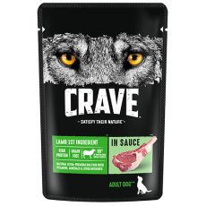 Crave Adult Dog Lamb / Беззерновые Паучи Крэйв для взрослых собак Ягненок в соусе (цена за упаковку)