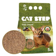Cat Step Olive Original / Комкующийся растительный наполнитель Кэт Степ для кошачьего туалета Оливковый Cat Step Olive Original / Комкующийся растительный наполнитель Кэт Степ для кошачьего туалета Оливковый