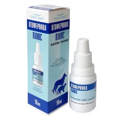 Топ-Вет ОТОФЕРОНОЛ ПЛЮС Капли ушные от клеща