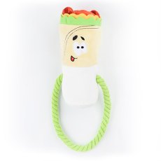 Mr.Kranch / Игрушка Мистер Кранч для собак Шаурма плюшевая с канатиком и пищалкой