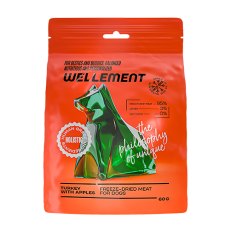 Wellement Turkey with Apples / Лакомство Велемент для собак Сублимированное мясо Индейка с яблоками