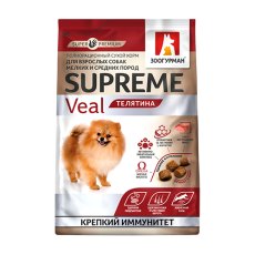 Зоогурман Supreme Сухой корм для Мелких и Средних пород Телятина