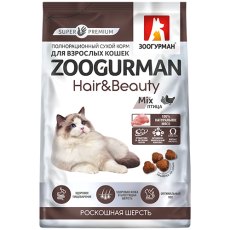 Зоогурман Hair & Beauty Сухой корм для кошек для Красоты шерсти Птица
