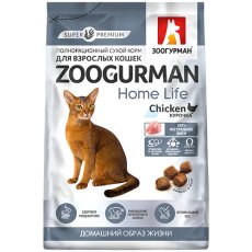 Зоогурман Home Life Сухой корм для Домашних кошек Курочка