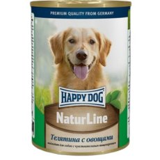 Happy Dog NaturLine / Консервы Хэппи Дог для собак Телятина с Овощами (цена за упаковку, Россия)
