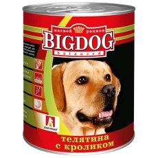 Зоогурман Big Dog Влажный корм Консервы для собак Телятина с кроликом (цена за упаковку)