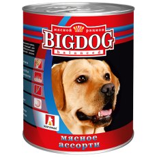 Зоогурман Big Dog Влажный корм Консервы для собак Мясное ассорти (цена за упаковку)