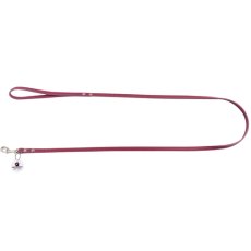 Mr.Kranch / Поводок Мистер Кранч для собак из Натуральной кожи с QR-адресником Малиновый