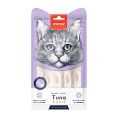 Wanpy Creamy Treat Tuna & Crab / Лакомство Ванпи для кошек Нежное пюре из Тунца и Краба