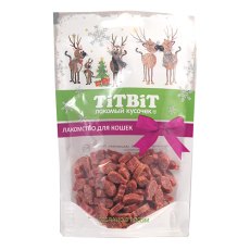 Titbit Новогодняя коллекция / Лакомство Титбит для кошек Рыбки с лососем