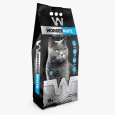 Wonder White Carbon Effect / Комкующийся наполнитель Вандер Вайт для кошачьего туалета c Активированным углем Без ароматизатора