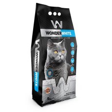 Wonder White Carbon Effect Long Hair / Комкующийся наполнитель Вандер Вайт для кошачьего туалета с Активированным углем Без ароматизатора для Крупных и Длинношерстных кошек