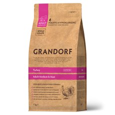 Grandorf Holistic & Hypoallergenic Medium Maxi Turkey / Сухой корм Грандорф Низкозерновой для взрослых собак Средних и Крупных пород Индейка