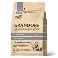 Grandorf Holistic & Hypoallergenic Sterilized Adult Rabbit & Turkey / Сухой корм Грандорф Низкозерновой для Стерилизованных кошек Кролик Индейка
