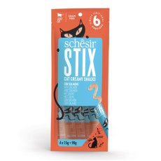 Schesir Stix Pouch Treats Salmon / Крем-лакомство Шезир для кошек Лосось