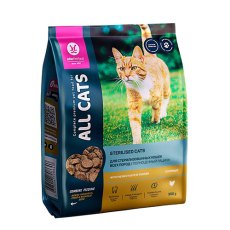 All Cats / Сухой корм Ол Кэтс для Стерилизованных кошек с Курицей