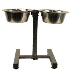Mr.Kranch / Миска Мистер Кранч для животных Двойная на штативе нержавеющая сталь