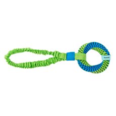 Mr.Kranch / Игрушка Мистер Кранч перетяжка для собак Плетеное кольцо-спираль на резинке голубая