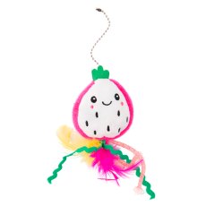 Mr.Kranch / Игрушка Мистер Кранч для кошек плюшевая с кошачьей мятой и перышками Питахайя зеленая