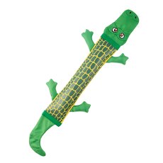 Mr.Kranch / Игрушка Мистер Кранч Крокодил из пожарного шланга для собак с пищалкой зеленая