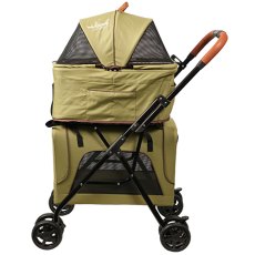 Mr.Kranch / Коляска Мистер Кранч прогулочная двойная для собак и кошек оливковая