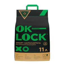 Ok-Lock / Наполнитель Ок-Лок натуральный растительный комкующийся