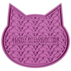 Mr.Kranch / Лизательный коврик Мистер Кранч для животных для Медленного поедания Силиконовый на присосках Фиолетовый