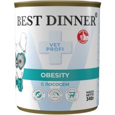 Best Dinner Vet Profi Obesity/ Диетический корм Бест Диннер для собак с Лососем (цена за упаковку)