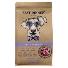 Best Dinner Holistic Sensible Adult Hypoallergenic All Breeds Veal & Rosemary / Сухой корм Бест Диннер для взрослых собак всех пород с Телятиной и розмарином