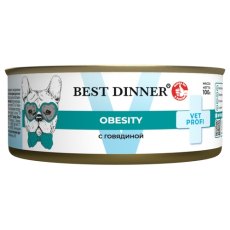 Best Dinner Vet Profi Obesity / Диетический корм Бест Диннер для собак с Говядиной (цена за упаковку)