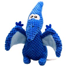 Mr.Kranch / Игрушка Мистер Кранч для собак Птерозавр плюшевая с пищалкой голубая