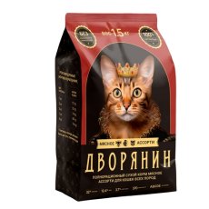 Дворянин / Сухой корм для взрослых кошек Мясное ассорти