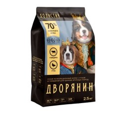 Дворянин Холистик / Сухой корм для щенков крупных пород с Уткой и говядиной