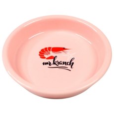 Mr.Kranch / Миска керамическая для кошек Креветочка Розовая