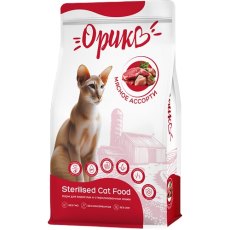 Орико Sterilised / Сухой корм для взрослых и стерилизованных кошек Мясное ассорти